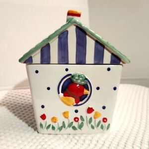 Coco Dowley Vintage Bird House Cookie Jar